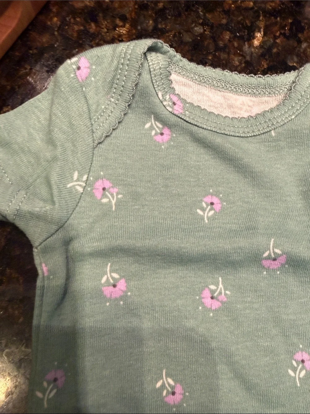 Baby Green Floral Two-Piece Set - Pants & Onesie - Snap Bottom - 3 Month - Picture 5 of 5
